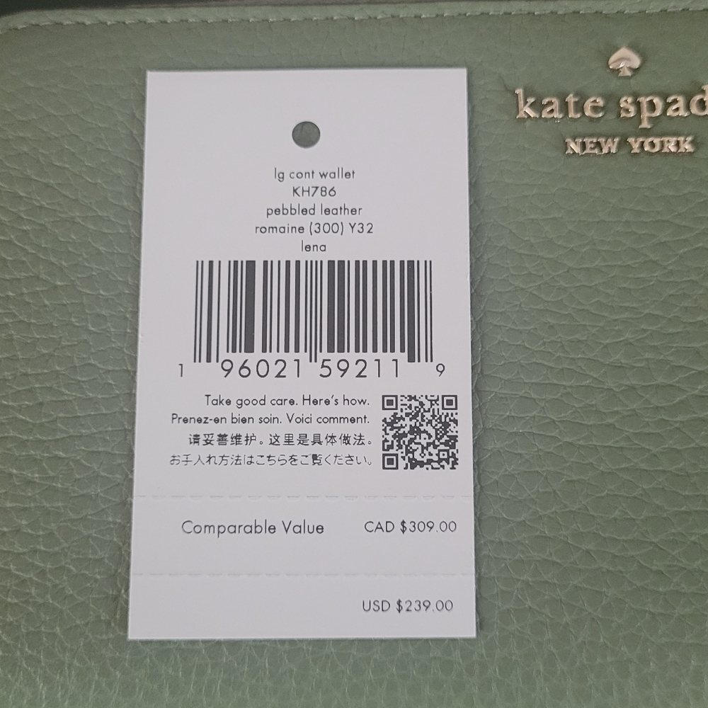 Kate Spade  Lena   Leather  Zip Around Continental Wallet - Picture 9 of 10